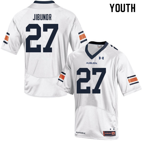 Youth #27 Richard Jibunor Auburn Tigers College Football Jerseys Sale-White